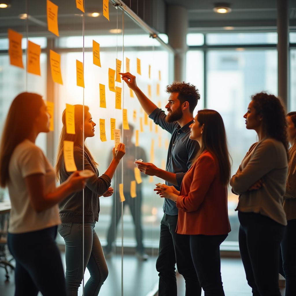 Sesión de estrategia en equipo.